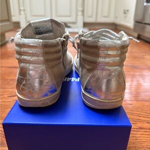 P448 Women’s High-Top Sneakers - silver cream white